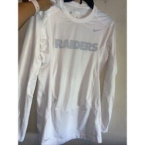 Nike Raiders NFL Dri-FIT Long Sleeve Shirt On Field Compression Breathable L Men